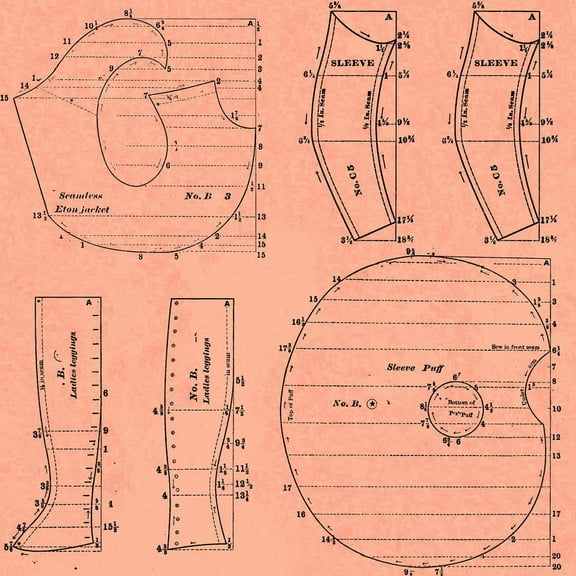 Quilting Treasures Draw Near by Janet Wecker Frisch Vintage Patterns Salmon Cotton fabric Sold by the Yard