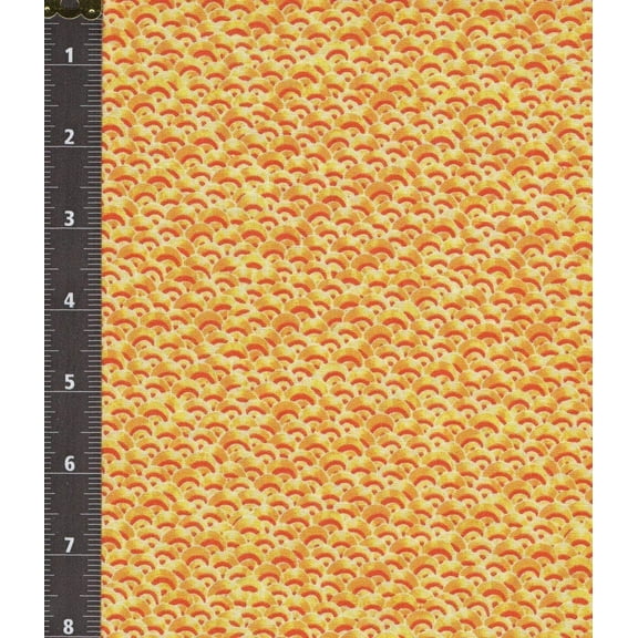 Quilting Treasures Jewels of The Sea Scale Yellow 100% Cotton Fabric sold by the yard