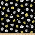 thumbnail image 1 of Quilting Treasures Nadine Tossed Floral Black 100% Cotton Fabric sold by the yard, 1 of 1