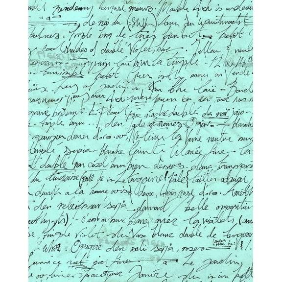 Quilting Treasures Quilt Fabrics Sweet Caroline Calligraphy Turquoise 100% Cotton Fabric sold by the yard