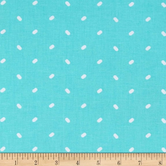 Quilting Treasures Quilt Sweet Caroline Tic Tac Dot Turquoise 100% Cotton Fabric sold by the yard