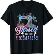 VTUWYM Quilting blessed are the piecemakers T-Shirt