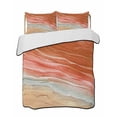 thumbnail image 1 of Quilts Full Size Bedding Set, Burnt Orange Ombre Coastal Lightweight Quilted Comforter, Summer Nautical Beach Ocean Seaside Soft Bedspread Coverlet with Pillow Covers for All Season, 78" x 90", 1 of 7