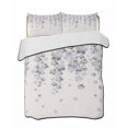 thumbnail image 1 of Quilts Full Size Bedding Set, Light Purple Cherry Lightweight Quilted Comforter, Spring Floral Gray Flowers Blossom Beige Soft Bedspread Coverlet with Pillow Covers for All Season, 78" x 90", 1 of 7