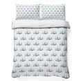 thumbnail image 1 of Quilts Full Size Bedding Set, Nautical Sailboats Lightweight Quilted Comforter, Steel Blue Coastal Minimalist Beige Soft Reversible Bedspread Coverlet with Pillow Covers for All Season, 78" x 90", 1 of 9