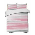 thumbnail image 1 of Quilts Full Size Bedding Set, Pink Gray White Lightweight Quilted Comforter, Contemporary Simple Abstract Mottled Soft Reversible Bedspread Coverlet with Pillow Covers for All Season, 78" x 90", 1 of 7