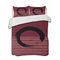 thumbnail image 1 of Quilts Full Size Bedding Set, Red Striped Lightweight Quilted Comforter, Black Geometric Vintage Stripes Ombre Soft Reversible Bedspread Coverlet with Pillow Covers for All Season, 78" x 90", 1 of 7