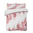 thumbnail image 1 of Quilts Full Size Bedding Set, Red Wisteria Lightweight Quilted Comforter, Sprinng Summer Pastoral Flowers Botanical Soft Reversible Bedspread Coverlet with Pillow Covers for All Season, 78" x 90", 1 of 7
