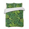 thumbnail image 1 of Quilts Full Size Bedding Set, Tropical Palm Leaves Lightweight Quilted Comforter, Summer Green Botanical Leaf Soft Reversible Bedspread Coverlet with Pillow Covers for All Season, 78" x 90", 1 of 7