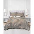thumbnail image 1 of Quilts Full Size, Grey Brown Copper Rust Soft Comforter Bedding Set for Bed, Vintage Industrial Mottled Abstract Lightweight Quilted Bedspread with Pillow Cover(2 Pieces) for All Season, 78x90 Inch, 1 of 7
