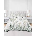 thumbnail image 1 of Quilts Full Size, Sage Green Trees Soft Comforter Bedding Set for Bed, Green Eucalyptus Leaves Lightweight Quilted Bedspread with Pillow Cover(2 Pieces) for All Season, 78x90 Inch, 1 of 6