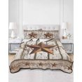 thumbnail image 1 of Quilts Full Size, Texas Star Grey Wooden Soft Comforter Bedding Set for Bed, Farmhouse Berry Countryside Lightweight Quilted Bedspread with Pillow Cover(2 Pieces) for All Season, 78x90 Inch, 1 of 6