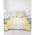 thumbnail image 1 of Quilts Full Size, Yellow Ombre Soft Comforter Bedding Set for Bed, Modern Gradient Abstract Art Lightweight Quilted Bedspread with Pillow Cover(2 Pieces) for All Season, 78x90 Inch, 1 of 6