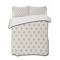 thumbnail image 1 of Quilts King Size Bedding Set, Bohemia Lightweight Quilted Comforter, Green Flowers Abstract Boho Beige Soft Reversible Bedspread Coverlet with Pillow Covers for All Season, 96" x 106", 1 of 7