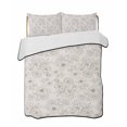 thumbnail image 1 of Quilts King Size Bedding Set, Botanical Flowers Lightweight Quilted Comforter, Country Chic Retro Floral Leaves Plants Soft Reversible Bedspread Coverlet with Pillow Covers for All Season, 96" x 106", 1 of 7