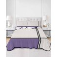 thumbnail image 1 of Quilts King Size, Farmhouse Purple, Soft Comforter Bedding Set for Bed, Modern Abstract Geometric Stripes Art Lightweight Quilted Bedspread with Pillow Cover(2 Pieces) for All Season, 96x106 Inch, 1 of 6