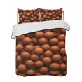 thumbnail image 1 of Quilts Queen Size Bedding Set, Basketball Lightweight Quilted Comforter, Modern Chic Classic Sports Balls Textured Soft Reversible Bedspread Coverlet with Pillow Covers for All Season, 90" x 96", 1 of 7