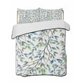 thumbnail image 1 of Quilts Queen Size Bedding Set, Blue Green Eucalyptus Reversible Summer Quilt 3 Pieces, Spring Botanical Leaves Weeping Lightweight Bedspreads Coverlets with 2 Pillow Shams for All Seasons, 1 of 5