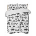 thumbnail image 1 of Quilts Queen Size Bedding Set, Farmhouse Country Reversible Summer Quilt 3 Pieces, Black Vintage Trees Rustic French Garden Lightweight Bedspreads Coverlets with 2 Pillow Shams for All Seasons, 1 of 5
