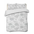 thumbnail image 1 of Quilts Queen Size Bedding Set, Gray Coastal Reversible Summer Quilt 3 Pieces, Summer Beach Ocean Coral Conch Shell Lightweight Bedspreads Coverlets with 2 Pillow Shams for All Seasons, 1 of 5