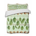 thumbnail image 1 of Quilts Queen Size Bedding Set, Green Botanical Reversible Summer Quilt 3 Pieces, Acorn Spring Summer Plant Leaves Lightweight Bedspreads Coverlets with 2 Pillow Shams for All Seasons, 1 of 5