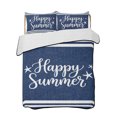thumbnail image 1 of Quilts Queen Size Bedding Set, Navy Blue Stripes Reversible Summer Quilt 3 Pieces, Farmhouse Striped Modern Art Lightweight Bedspreads Coverlets with 2 Pillow Shams for All Seasons, 1 of 5