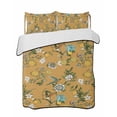 thumbnail image 1 of Quilts Queen Size Bedding Set, Yellow Botanical Reversible Summer Quilt 3 Pieces, Spring Floral Summer Lemon Birds Lightweight Bedspreads Coverlets with 2 Pillow Shams for All Seasons, 1 of 5