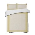 thumbnail image 1 of Quilts Queen Size Bedding Set, Yellow Grid Lines Reversible Summer Quilt 3 Pieces, Modern Simple Stripes Texture Beige Lightweight Bedspreads Coverlets with 2 Pillow Shams for All Seasons, 1 of 5