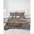 thumbnail image 1 of Quilts Queen Size, Brown Black Botanical Soft Comforter Bedding Set for Bed, Farmhouse Vintage Shabby Leaves Lightweight Quilted Bedspread with Pillow Cover(2 Pieces) for All Season, 90x96 Inch, 1 of 9
