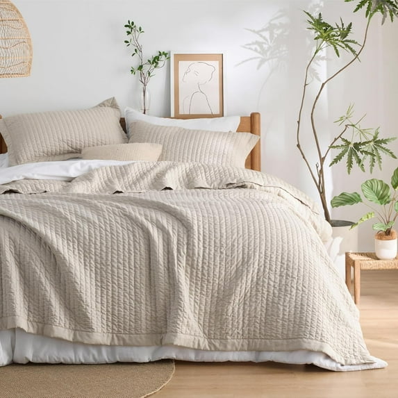 Quilts Queen Size - Queen Quilt Bedding Set Bedspread Coverlet for Farmhouse Bedroom Decor, Lightweight Bedspread, 3-Piece Set with 90"x96" Coverlet & 2 Pillow Shams, All-Season Soft Comforter