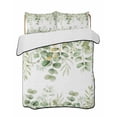 thumbnail image 1 of Quilts Queen Size, Sage Green Eucalyptus Soft Comforter Bedding Set for Bed, Spring Summer Farmhouse Leaves Lightweight Quilted Bedspread with Pillow Cover(2 Pieces) for All Season, 90x96 Inch, 1 of 6