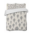 thumbnail image 1 of Quilts Twin Size Bedding Set, Abstract Art Fish Grey Lightweight Quilted Comforter, Coastal Ocean Summer Linen Texture Soft Reversible Bedspread Coverlet with Pillow Covers for All Season, 68" x 86", 1 of 7