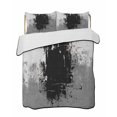 thumbnail image 1 of Quilts Twin Size Bedding Set, Black Cement Gray Lightweight Quilted Comforter, Modern Abstract Art Black Soft Reversible Bedspread Coverlet with Pillow Covers for All Season, 68" x 86", 1 of 7