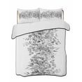 thumbnail image 1 of Quilts Twin Size Bedding Set, Black Grey Eucalyptus Leaves Lightweight Quilted Comforter, Spring Summer Botanical Floral Reversible Bedspread Coverlet with Pillow Covers for All Season, 68" x 86", 1 of 7