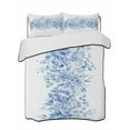 thumbnail image 1 of Quilts Twin Size Bedding Set, Blue Eucalyptus Leaves Lightweight Quilted Comforter, Spring Summer Botanical Floral Soft Reversible Bedspread Coverlet with Pillow Covers for All Season, 68" x 86", 1 of 7