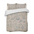 thumbnail image 1 of Quilts Twin Size Bedding Set, Blue Shell Coastal Lightweight Quilted Comforter, Nautical Seaside Ocean Vintage Art Soft Reversible Bedspread Coverlet with Pillow Covers for All Season, 68" x 86", 1 of 7