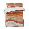 thumbnail image 1 of Quilts Twin Size Bedding Set, Burnt Orange Coastal Lightweight Quilted Comforter, Summer Beach Nautical Abstract Art Soft Reversible Bedspread Coverlet with Pillow Covers for All Season, 68" x 86", 1 of 7