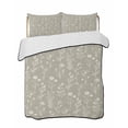 thumbnail image 1 of Quilts Twin Size Bedding Set, Gray Green Flowers Lightweight Quilted Comforter, Spring Summer Farmhouse Botanical Soft Reversible Bedspread Coverlet with Pillow Covers for All Season, 68" x 86", 1 of 7