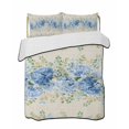thumbnail image 1 of Quilts Twin Size Bedding Set, Hydrangea Eucalyptus Lightweight Quilted Comforter, Summer Botanical Vintage Beige Soft Reversible Bedspread Coverlet with Pillow Covers for All Season, 68" x 86", 1 of 7