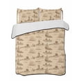 thumbnail image 1 of Quilts Twin Size Bedding Set, Nautical Ship Lightweight Quilted Comforter, Farmhouse Retro Ocean Coastal Lighthouse Map Soft Reversible Bedspread Coverlet with Pillow Covers for All Season, 68" x 86", 1 of 7