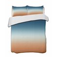 thumbnail image 1 of Quilts Twin Size Bedding Set, Orange Blue Ombre Lightweight Quilted Comforter, Contemporary Abstract Gradient Soft Reversible Bedspread Coverlet with Pillow Covers for All Season, 68" x 86", 1 of 7