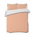 thumbnail image 1 of Quilts Twin Size Bedding Set, Peach Fuzz Lightweight Quilted Comforter, Modern Pure Peach Fuzz Soft Reversible Bedspread Coverlet with Pillow Covers for All Season, 68" x 86", 1 of 7