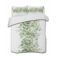 thumbnail image 1 of Quilts Twin Size Bedding Set, Sage Green Eucalyptus Leaves Lightweight Quilted Comforter, Spring Summer Botanical Floral Reversible Bedspread Coverlet with Pillow Covers for All Season, 68" x 86", 1 of 7