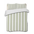 thumbnail image 1 of Quilts Twin Size Bedding Set, Sage Green Striped Lightweight Quilted Comforter, Modern Farmhouse Sage Green White Stripes Soft Bedspread Coverlet with Pillow Covers for All Season, 68" x 86", 1 of 7