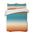 thumbnail image 1 of Quilts Twin Size Bedding Set, Teal Burnt Orange Ombre Lightweight Quilted Comforter, Contemporary Gradient Abstract Art Soft Reversible Bedspread Coverlet with Pillow Covers for All Season, 68" x 86", 1 of 7