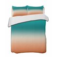 thumbnail image 1 of Quilts Twin Size Bedding Set, Teal Burnt Orange Ombre Lightweight Quilted Comforter, Modern Gradient Abstract Art Soft Reversible Bedspread Coverlet with Pillow Covers for All Season, 68" x 86", 1 of 7