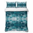 thumbnail image 1 of Quilts Twin Size Bedding Set, Vintage Bohemia Lightweight Quilted Comforter, Country Bohemia Minimalist Art Teal Green Soft Reversible Bedspread Coverlet with Pillow Covers for All Season, 68" x 86", 1 of 9