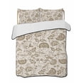 thumbnail image 1 of Quilts Twin Size Bedding Set, Vintage Spring Floral Lightweight Quilted Comforter, Summer Botanical Farmhouse Soft Reversible Bedspread Coverlet with Pillow Covers for All Season, 68" x 86", 1 of 7
