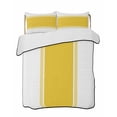 thumbnail image 1 of Quilts Twin Size Bedding Set, Yellow Geometric Lightweight Quilted Comforter, Modern Striped Abstract Art Aesthetics Soft Reversible Bedspread Coverlet with Pillow Covers for All Season, 68" x 86", 1 of 7