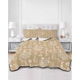 thumbnail image 1 of Quilts Twin Size, Beige Botanical Soft Comforter Bedding Set for Bed, Spring Summer Chic Wildflowers Lightweight Quilted Bedspread with Pillow Cover(2 Pieces) for All Season, 68x86 Inch, 1 of 9